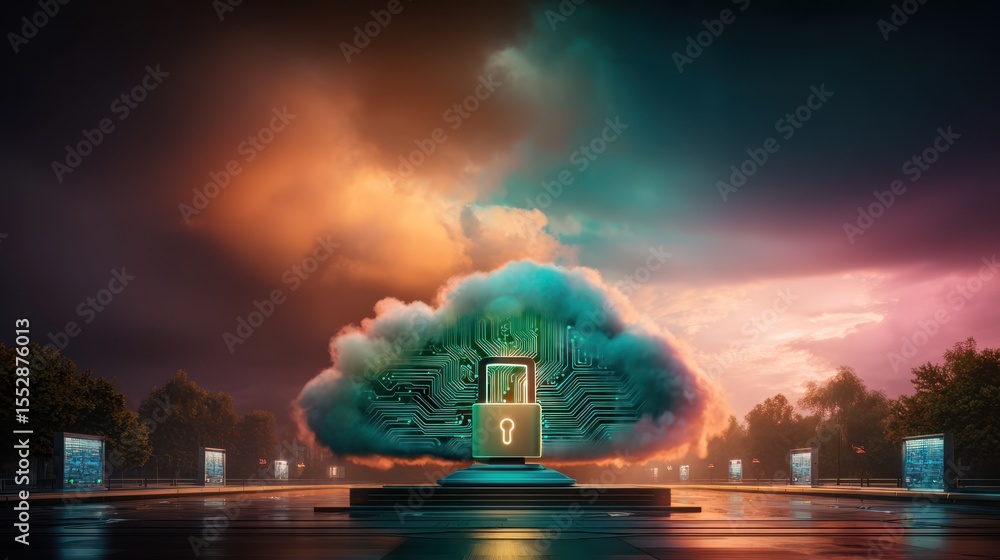Poster enhancing cloud security for network infrastructure in digital transformation innovative perspective