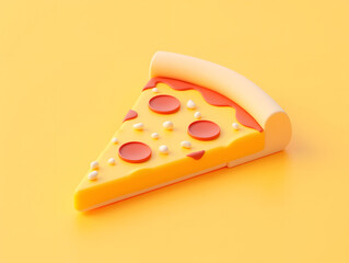 Minimal Fresh Healthy Food Pizza Icon Illustration
