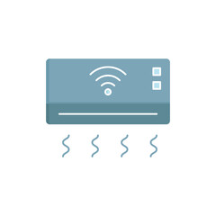 smart air conditioner icon vector illustration