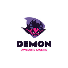 Fototapeta premium Mascot Demon Logo Design Template