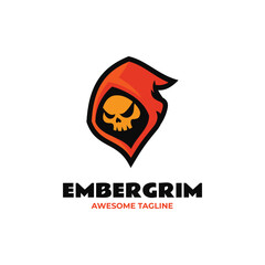 Mascot Grim Reaper Skull Logo Design