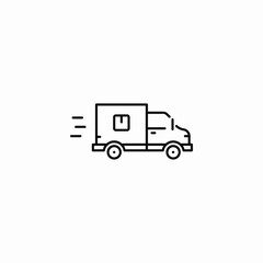 delivery truck icon sign vector