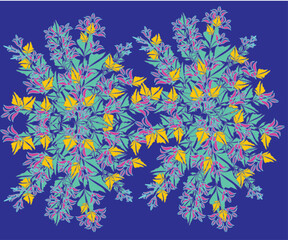 abstract floral background, hanging plants 