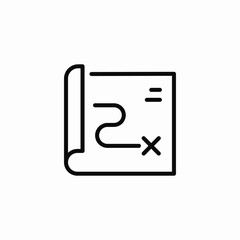 treasure map icon sign vector