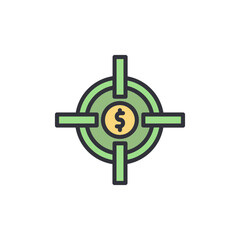 Obraz premium Dollar Target Symbolizing Financial Goals And Investment Strategy