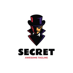 Mascot Secret Agent Logo Design