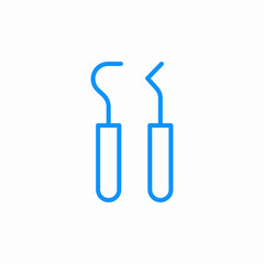 dental tools icon sign vector