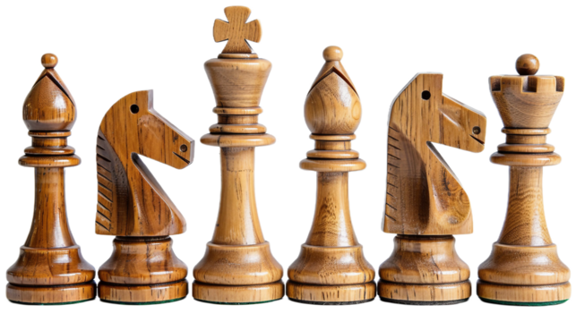 Handcrafted Wooden Bookends on the Transparent Background