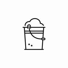 soapy bucket icon sign vector