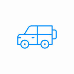 suv vehicle icon sign vector
