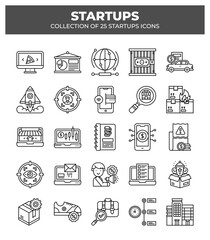 Startup Icons: Collection of 25 Essential Business Icons