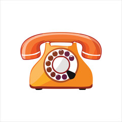 Minimalist Telephone Icon Illustration Design

