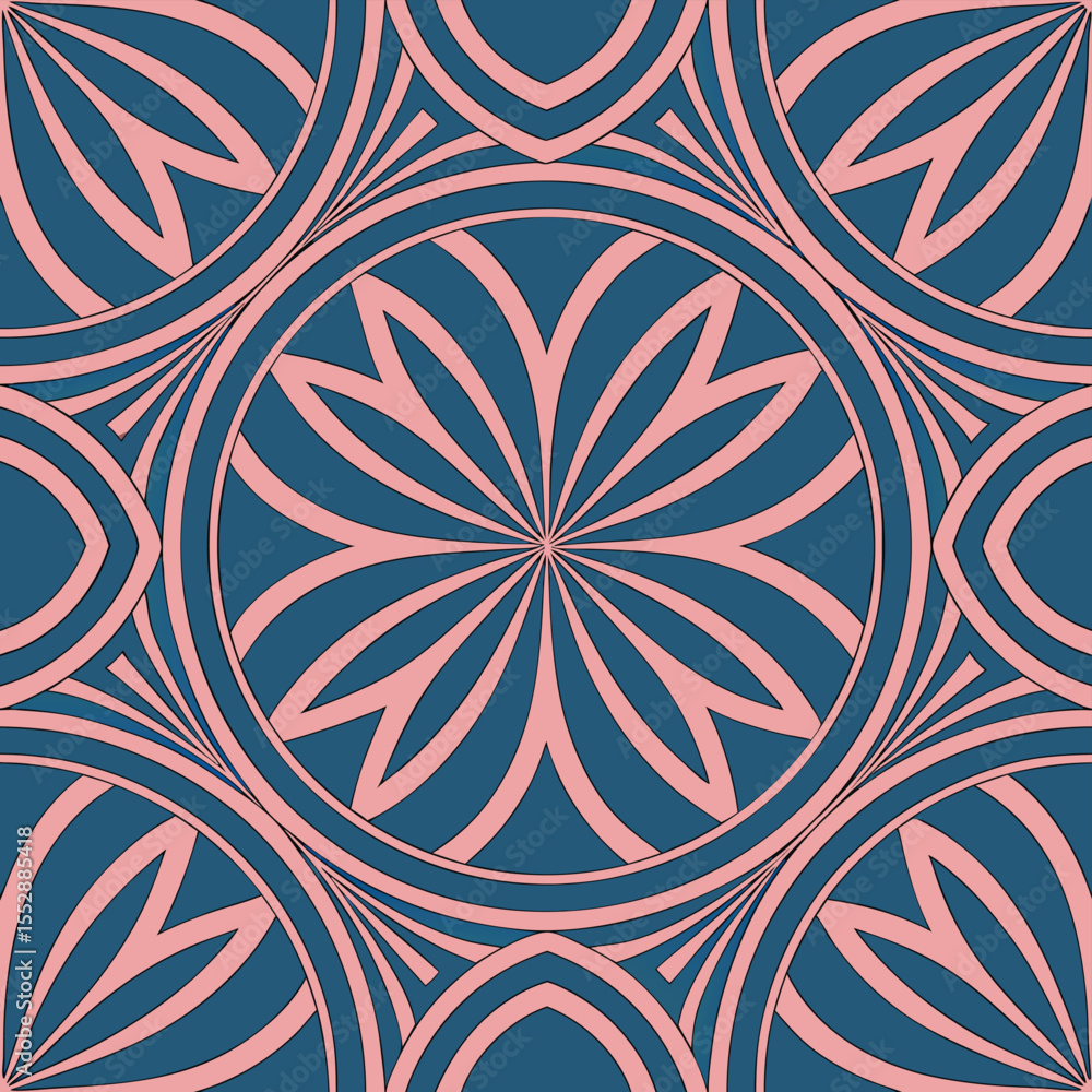 Poster hypnotic abstract concentric rings pattern with vibrant color gradients and a mesmerizing visual eff