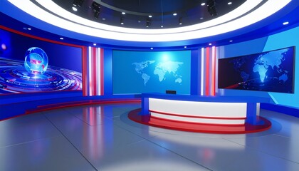 3D rendering background is perfect for any type of news or information presentation. 