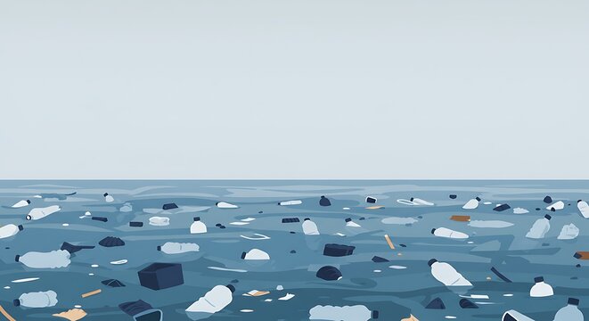 Ocean Pollution: A Depictive Illustration of Plastic Waste