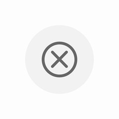 cancel button icon sign vector