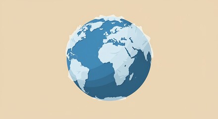 Stylized Earth Globe with Textured Background and Continent Details