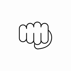 closed fist icon sign vector