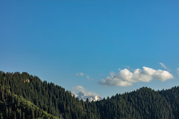 mountain landscape with blue sky