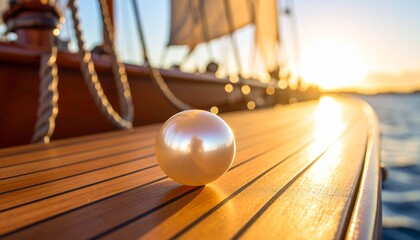 Pearl on board a ship