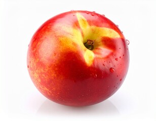 Nectarine fruit isolated on white background cutout 