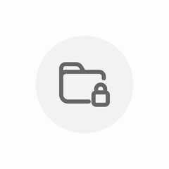secure folder icon sign vector