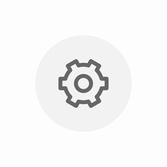 settings gear icon sign vector