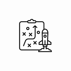 strategic start icon sign vector