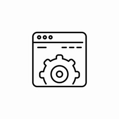 website settings icon sign vector