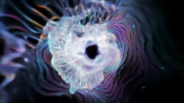 Hypersurface singularity tube with iridescent energy and multidimensional ripples