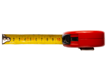 Red tape measurer. Steel tape measure