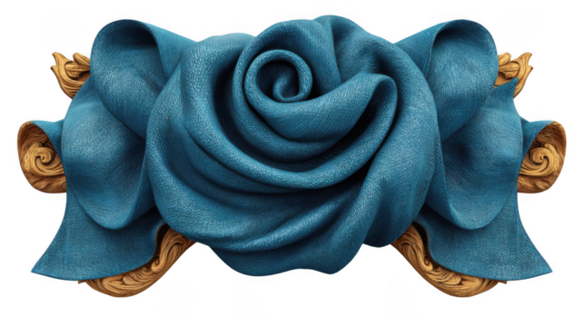  isolated illustration of blue ribbon banner white and transparent background.