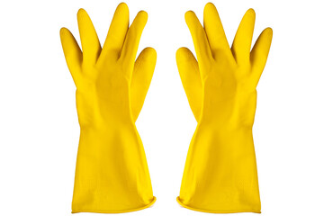 Obraz premium Yellow rubber gloves