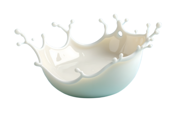 A vibrant splash of white milk, isolated as a vector illustration, captures the essence of a healthy liquid drink