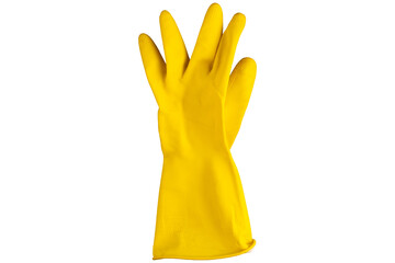 Yellow rubber glove