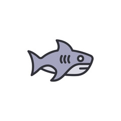 Cartoonish Great White Shark Illustration With Transparent Backdrop