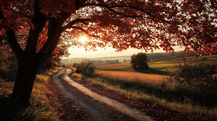 Colorful foliage in the park. Falling leaves natural background .Autumn season concept. Abstract autumn background