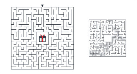 maze, puzzle, star, round, circular, logic, flat, vector, black, white, minimal, path, solution, challenge, brain, thinking, game, activity, educational, print, abstract, modern, direction, journey, m
