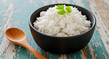 bowl of rice with chopsticks, Fresh cooked white basmati rice in a white bowl isolated on white background as transparent.