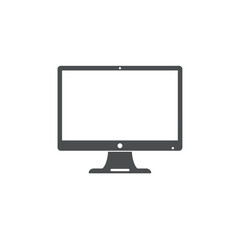 Simple Gray Computer Monitor Icon