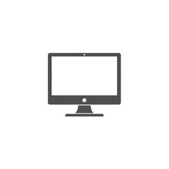 Simple Gray Computer Monitor Icon