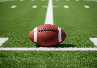 american football on grass