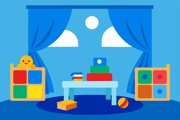 Playful Preschool Classroom Colorful Learning Environment for Kids