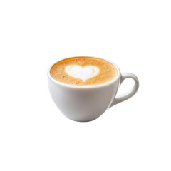 Obraz premium Aromatic Latte with Heart Design - Perfect Coffee Cup