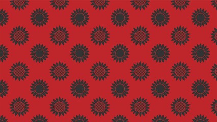 Vector seamless sunflower pattern design