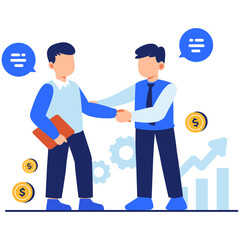 Handshake Between Business Partners Representing B2B Sales Agreement and Growth Strategy Communication in a Corporate Environment