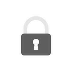 Simple Gray Padlock Icon