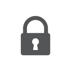 Simple Gray Padlock Icon