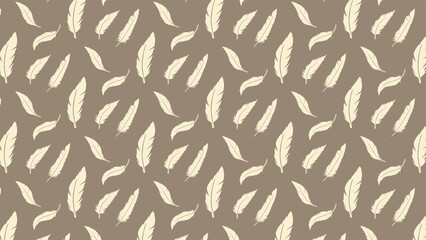 Vector seamless feathers pattern multicolored design