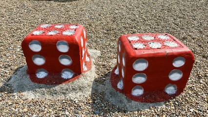 Dices at the Beach in Brighton